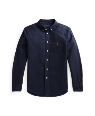Polo Ralph Lauren Детская хлопковая рубашка Oxford с окрашиванием