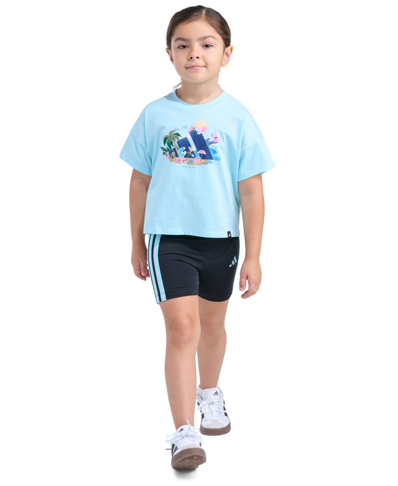 Детский комплект из футболки и шорт adidas 2-Piece Set 2T-6X
