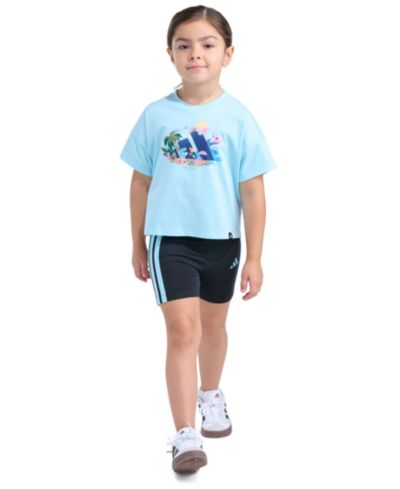 Детский комплект из футболки и шорт adidas 2-Piece Set 2T-6X