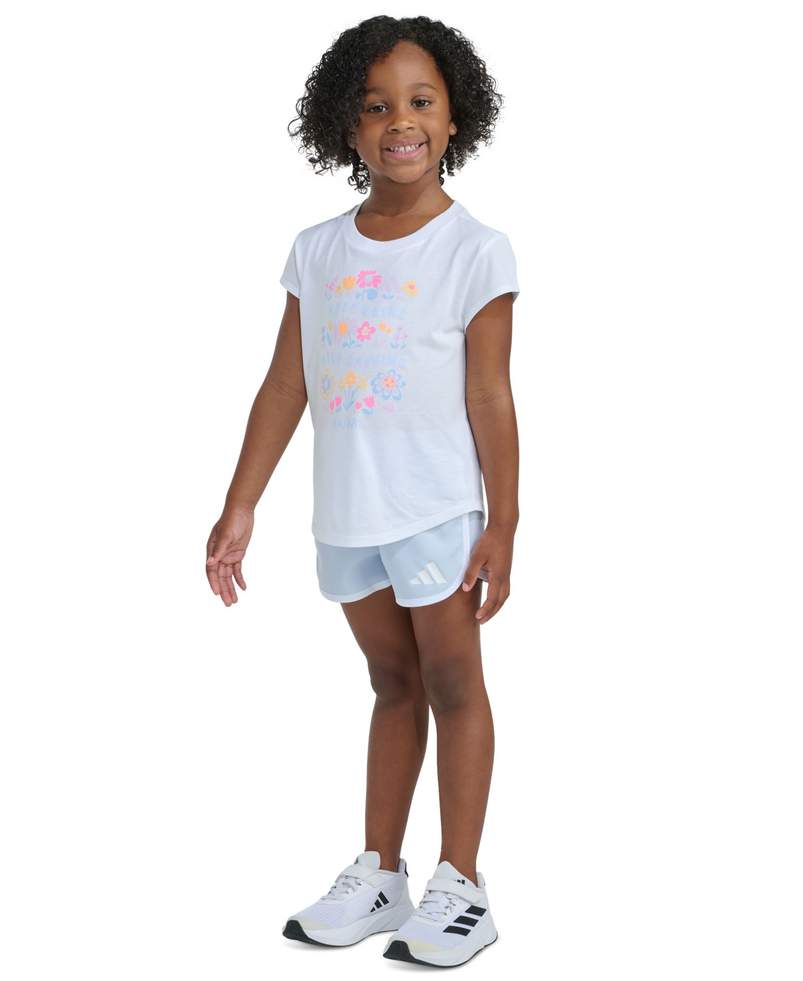 Детский комплект adidas 2-Piece Set: Short-Sleeve T-Shirt and Woven Shorts