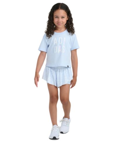 adidas Детский набор из футболки с принтом и шорт 2-Piece Set, 2T-6X