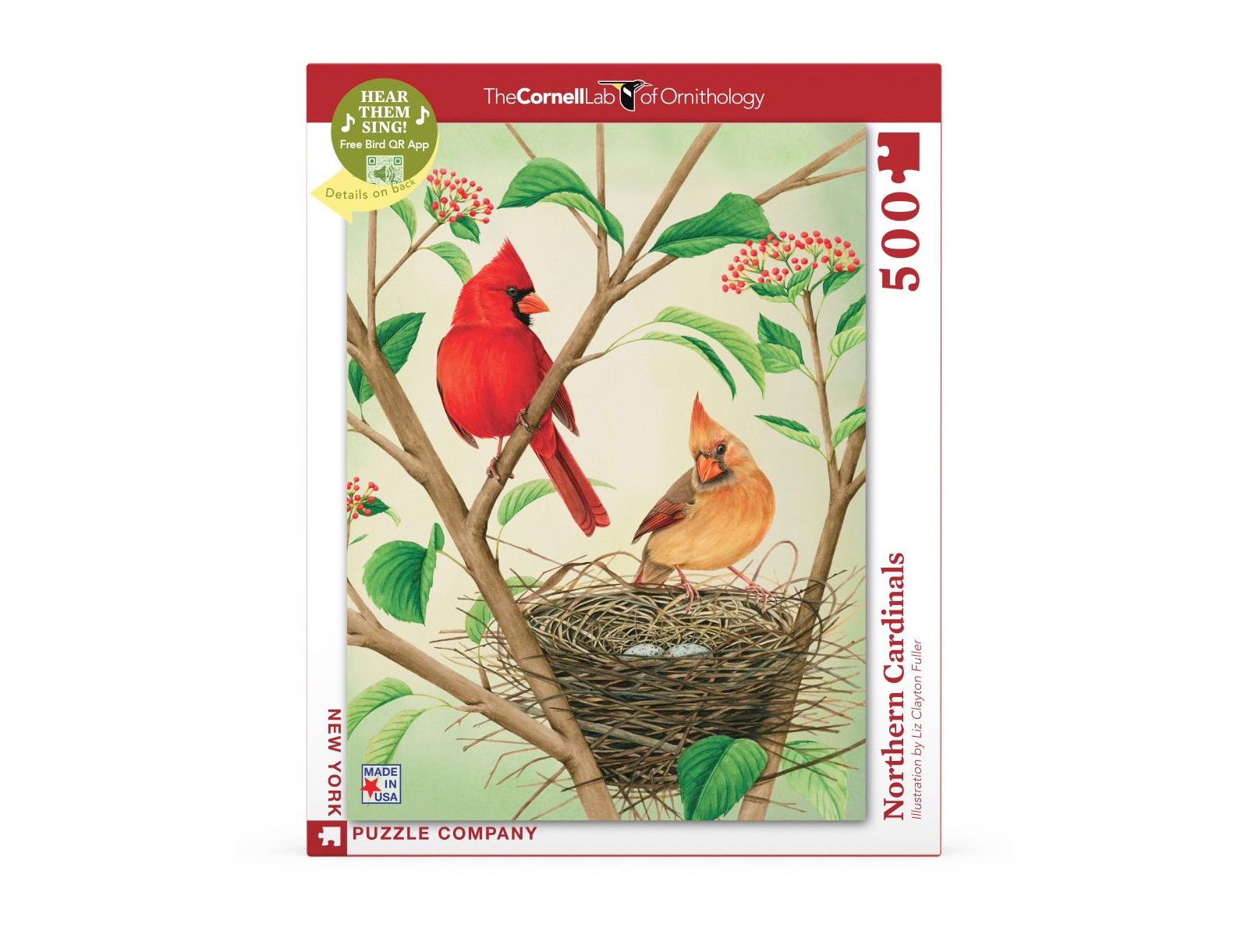 New York Puzzle Company Пазл Northern Cardinals, 500 деталей