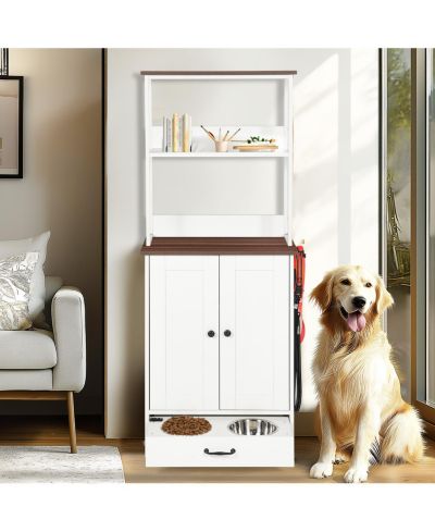 Streamdale Furniture Pet Feeding Station with Storage & Shelving