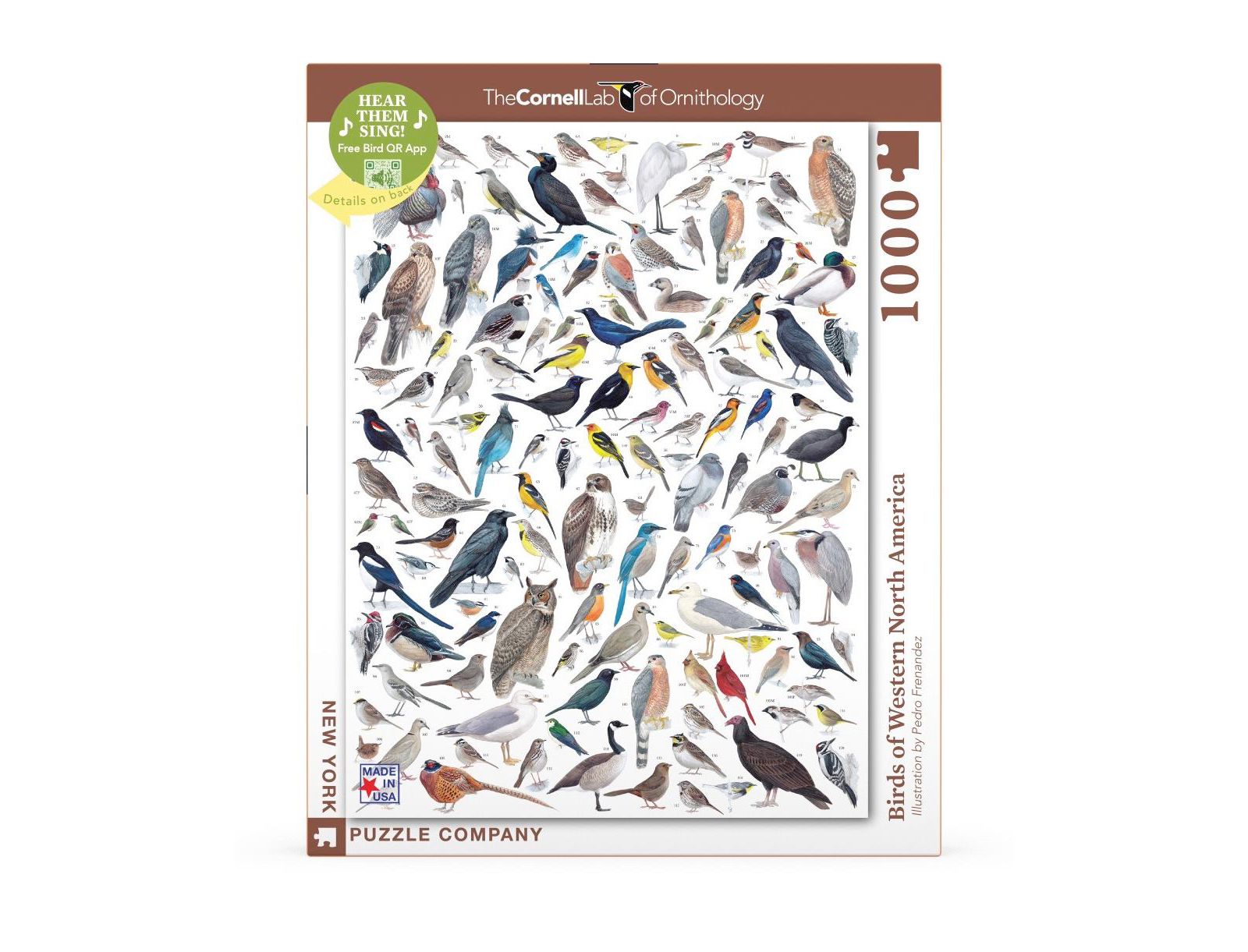 New York Puzzle Company пазл Birds of Western North America, 1000 деталей