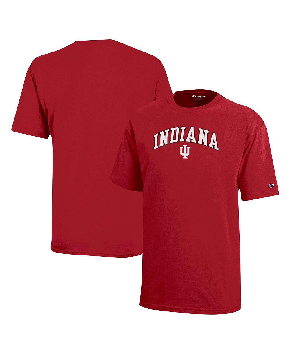 Детская футболка Champion Indiana Hoosiers Arch Over Logo, малиновый цвет
