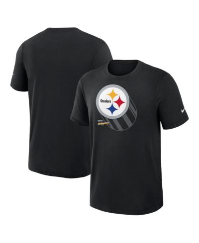 Fanatics Мужская черная футболка Nike Pittsburgh Steelers Left End Run Slub Performance