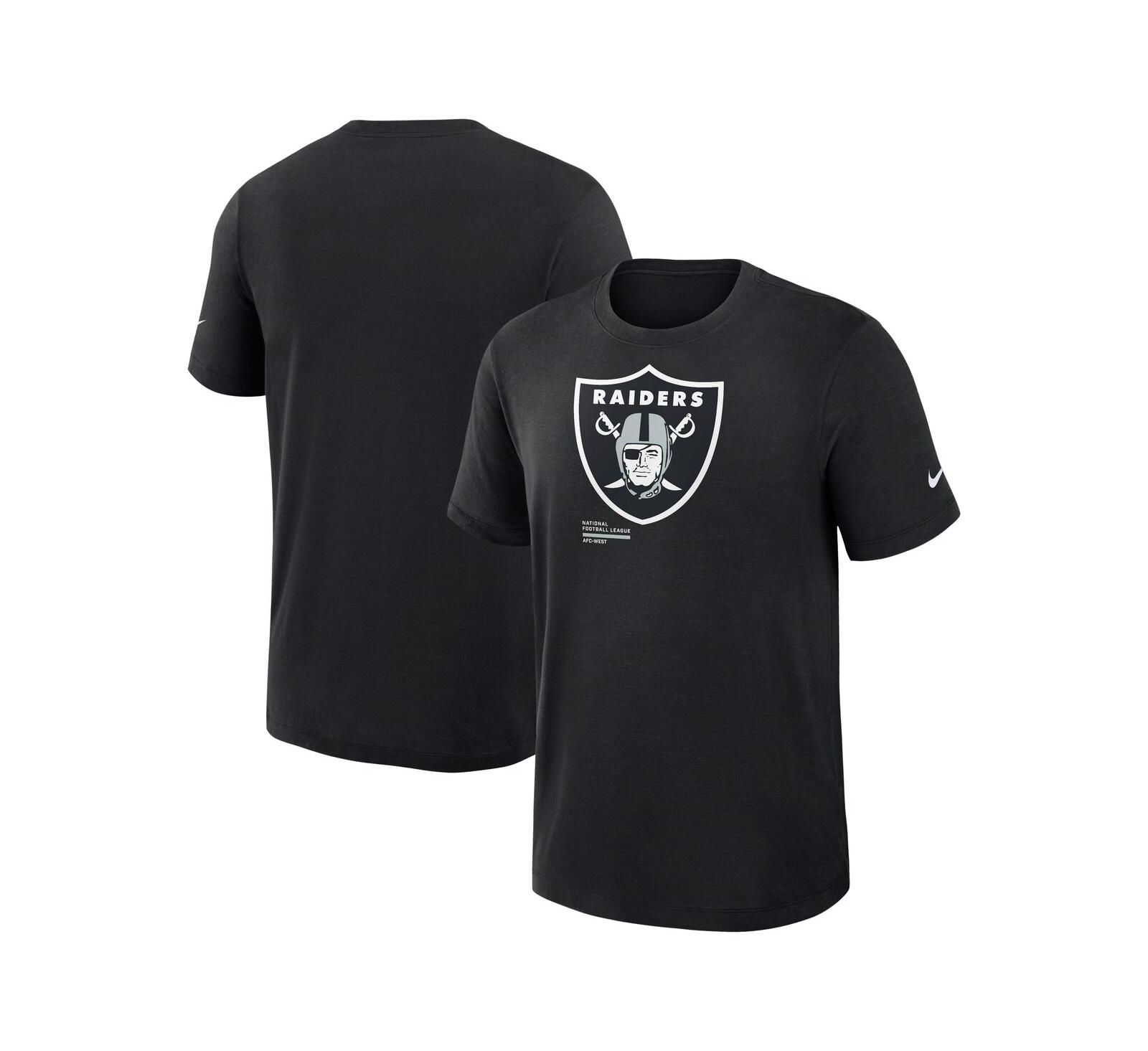 Nike мужская черная футболка Las Vegas Raiders Left End Run Slub Performance
