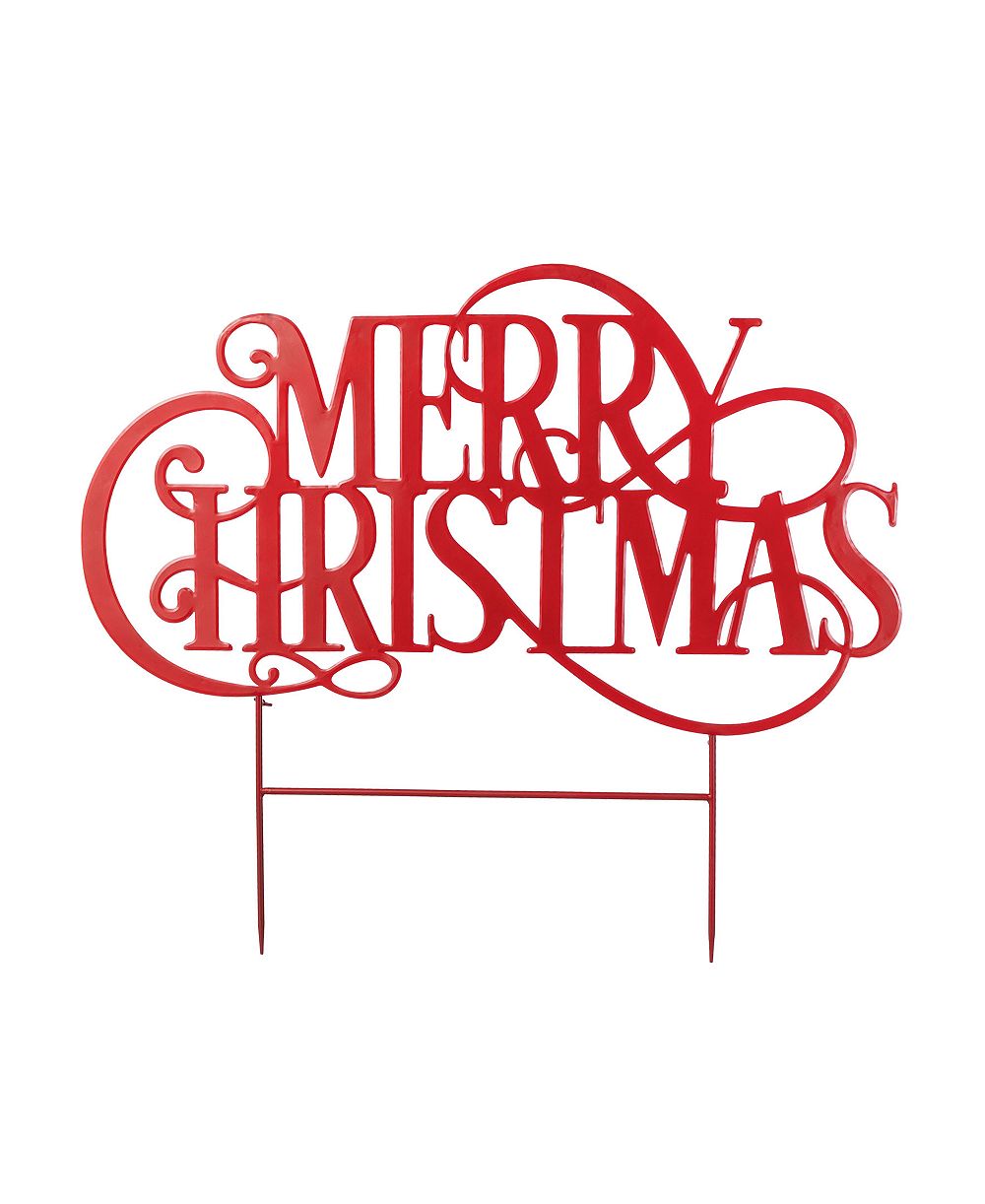 Glitzhome садовый колышек Merry Christmas 36"
