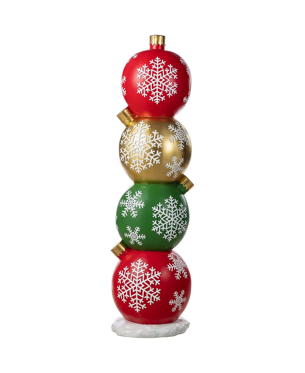 Декор для крыльца Glitzhome Resin Christmas Stacked Ornament 36.25"