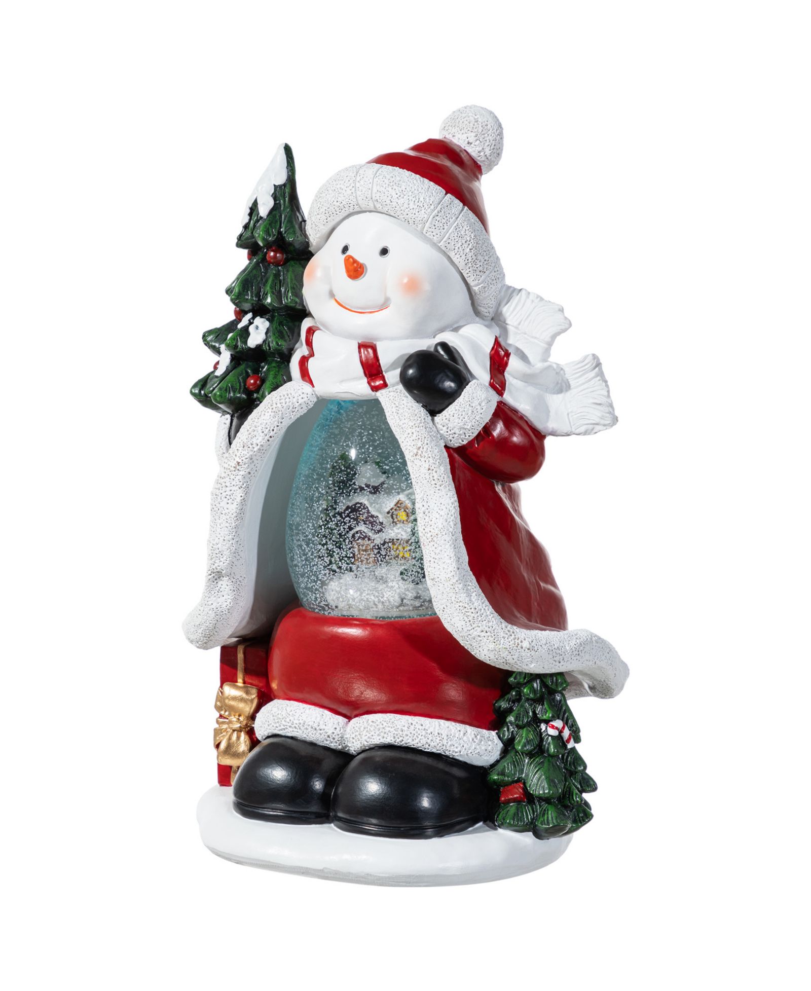 Стеклянный шар Glitzhome 100mm Lighted Resin Christmas Snowflakes Snowman