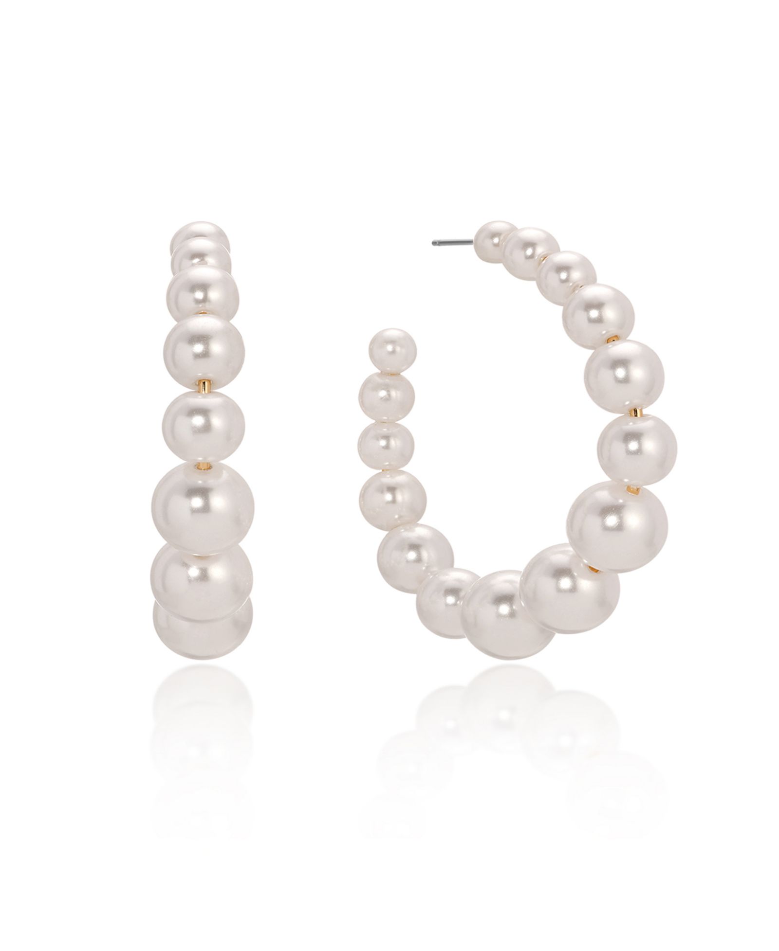 Серьги ETTIKA Cultured Pearl Bubble Hoops