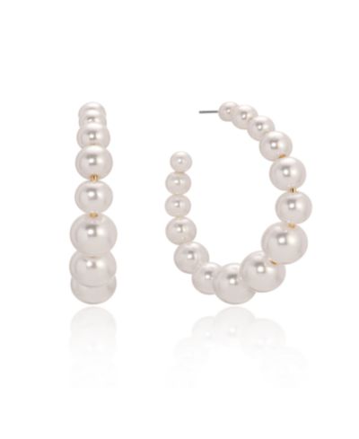 Серьги ETTIKA Cultured Pearl Bubble Hoops