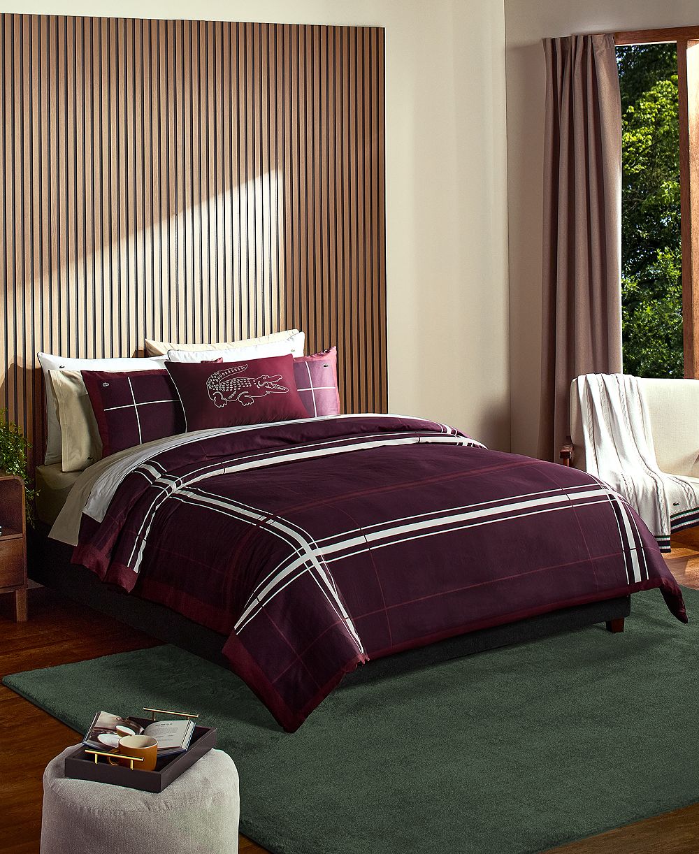 Комплект покрывал Lacoste Home Playful Checks Cotton 3-Pc. Full/Queen