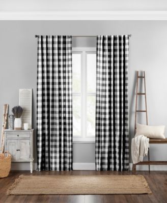 Elrene Home Fashions Farmhouse Buffalo Check Window Curtain