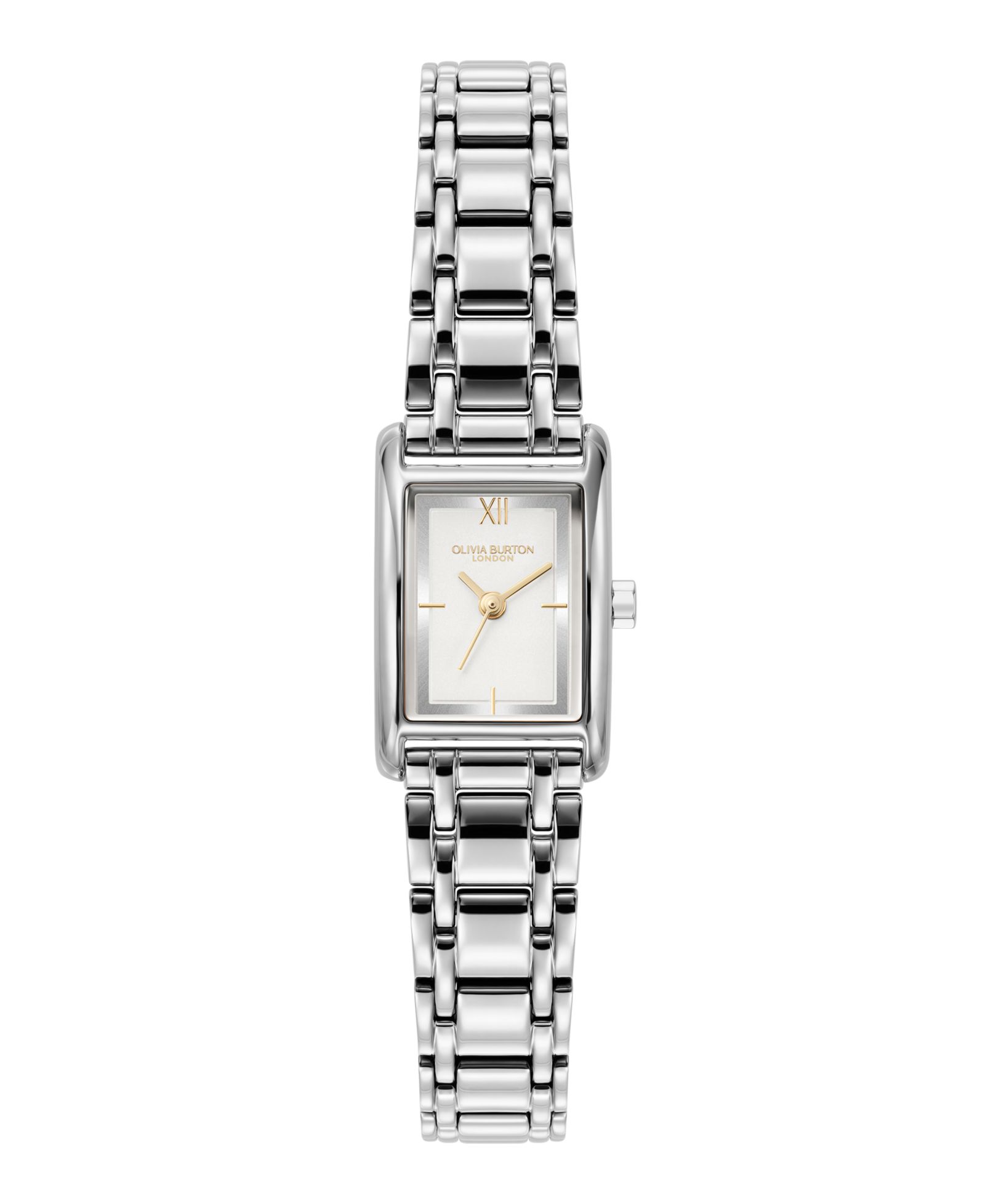Olivia Burton Women's Mini Grove Silver Tone Stainless Steel Bracelet Watch, 16mm