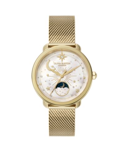 Женские часы Olivia Burton Moonphase, сталь, 34mm
