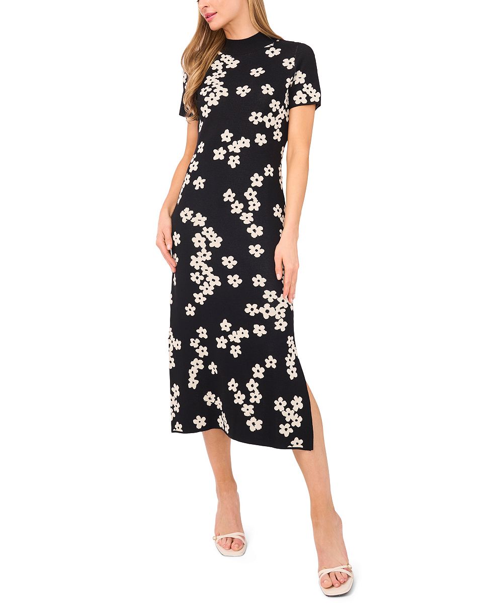 Женское платье-макси CeCe Flower Jacquard Knit