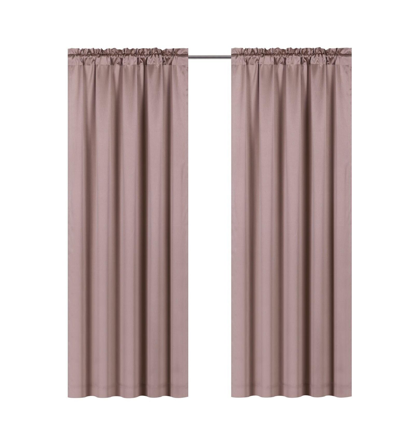 Kate Aurora Basic Faux Silk Rod Pocket Shimmery Sheer Single Window Curtain Panel