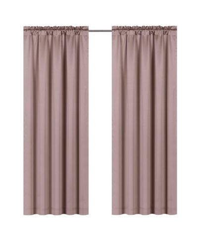 Kate Aurora Basic Faux Silk Rod Pocket Shimmery Sheer Single Window Curtain Panel
