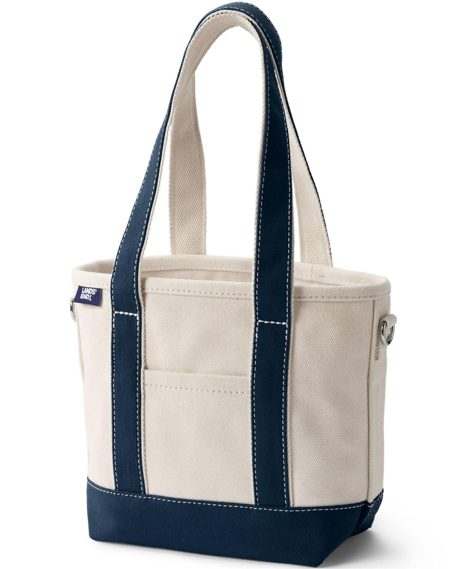 Сумка-шоппер Lands' End Small 3 Pocket Open Top Long Handle Canvas Tote Bag