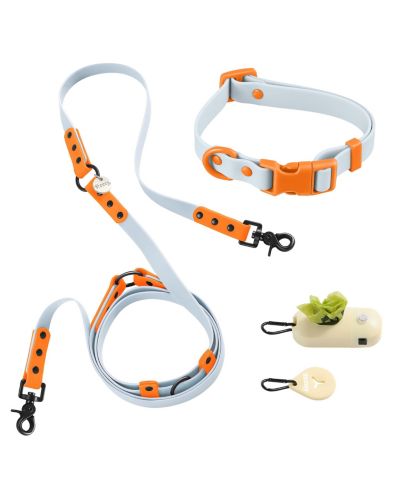 Light blue/orange