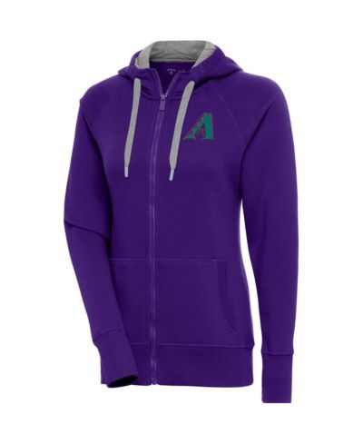 Antigua Women's Purple Arizona Diamondbacks Cooperstown Victory Full-Zip Hoodie Jacket