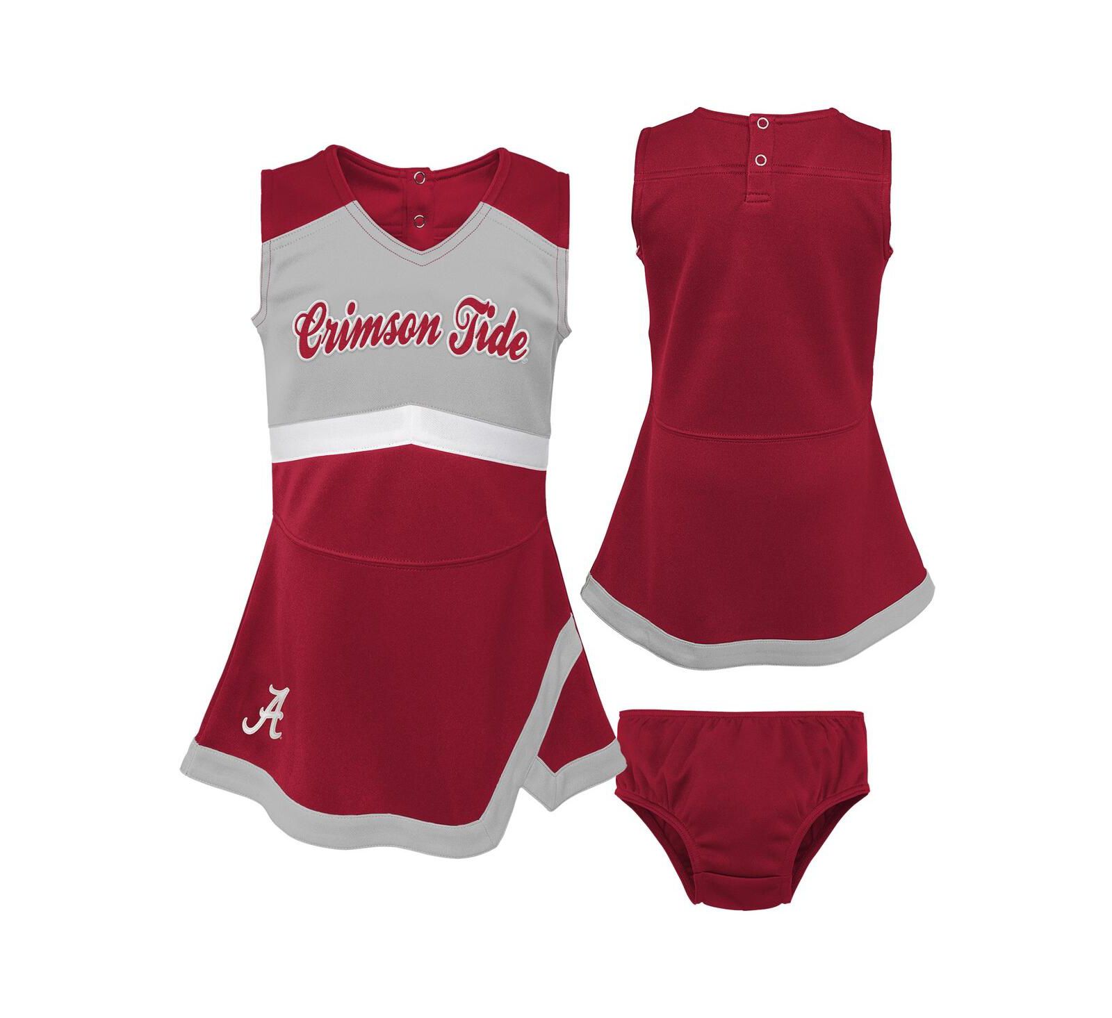 Детское платье-сет Outerstuff Crimson Alabama Crimson Tide Two-Piece Cheer Captain Jumper с блумерами