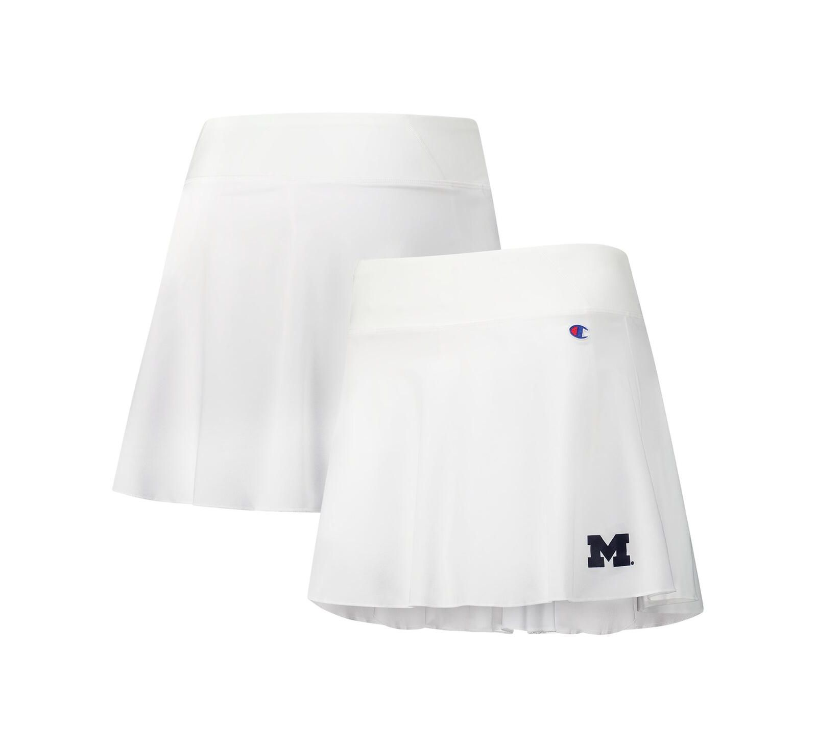 Champion Women's White Michigan Wolverines Tailgate Soft Touch Skort