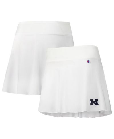 Champion Women's White Michigan Wolverines Tailgate Soft Touch Skort