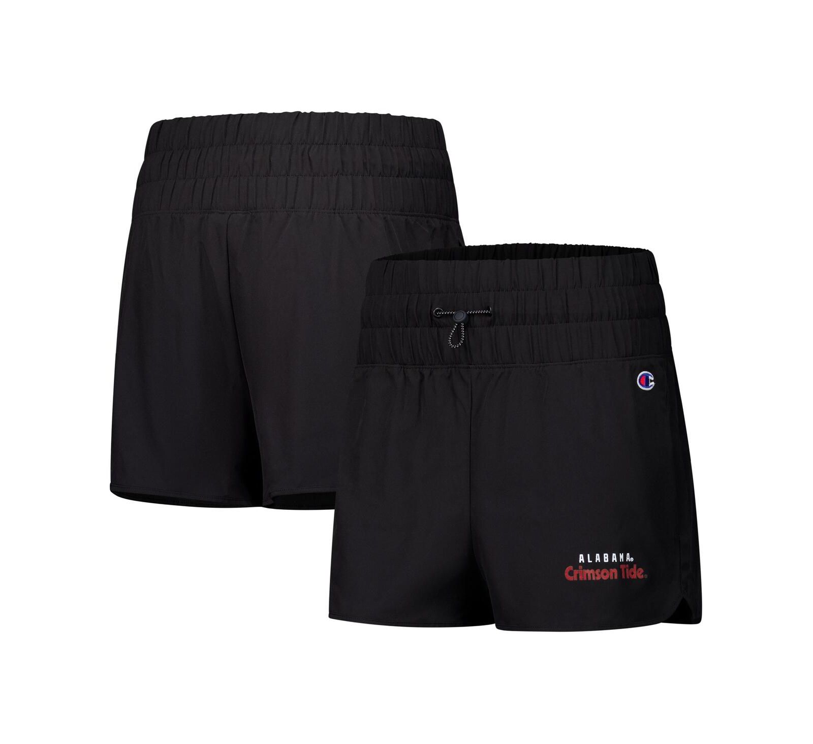 Champion Women's Black Alabama Crimson Tide Tailgate Her Woven Shorts