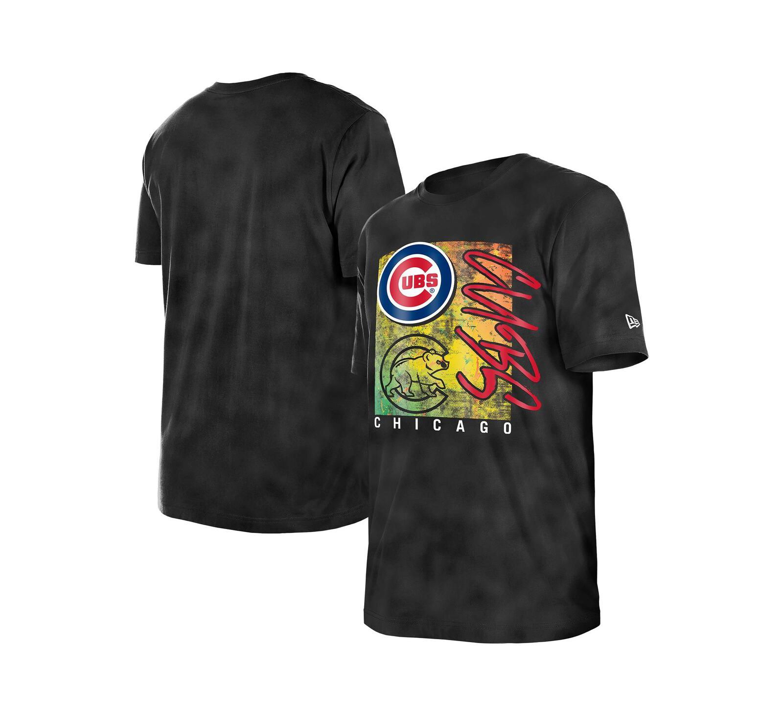 Женская оверсайз футболка New Era Black Chicago Cubs Sport Classics Enzyme Wash