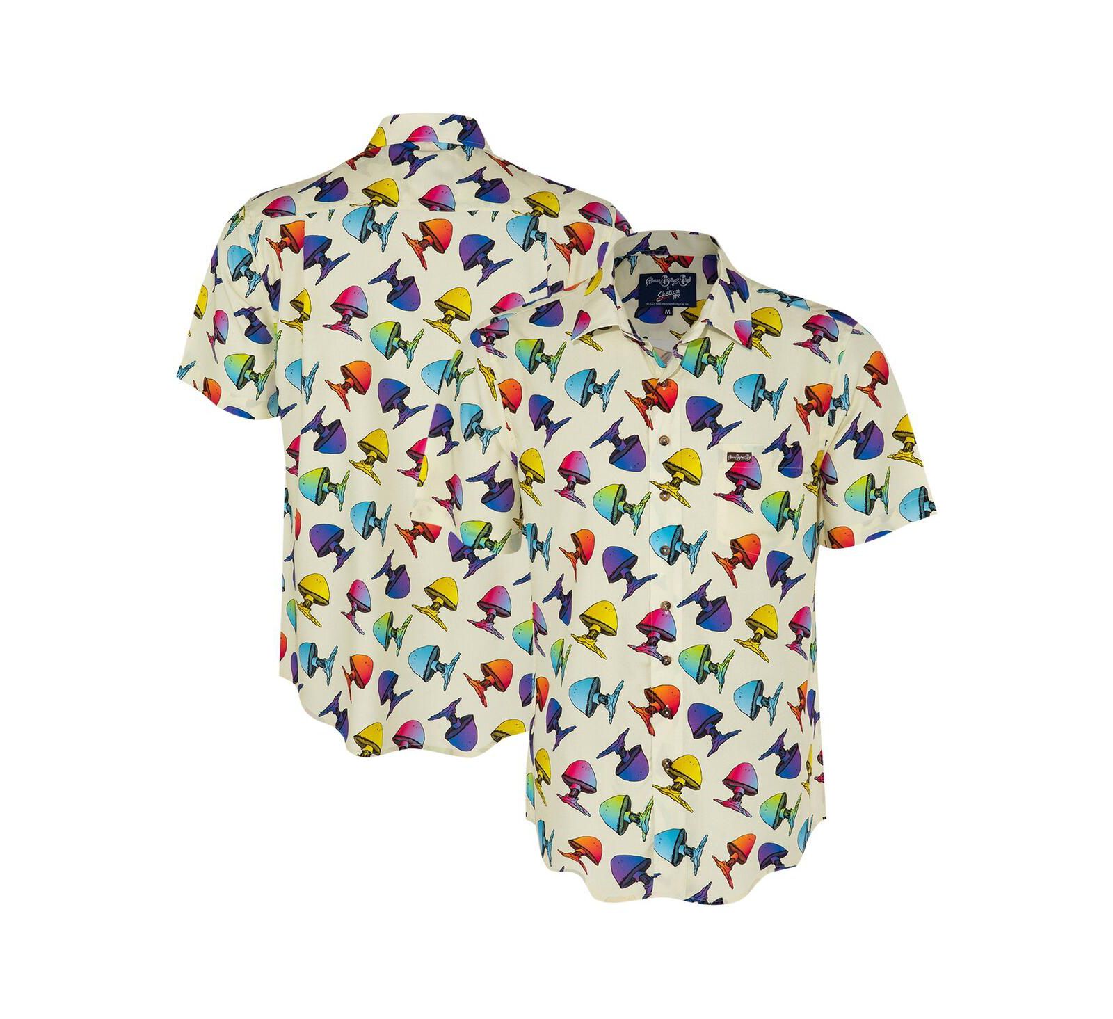 Мужская рубашка Section 119 The Allman Brothers Band Rainbow Mushroom Button-Down, кремовая