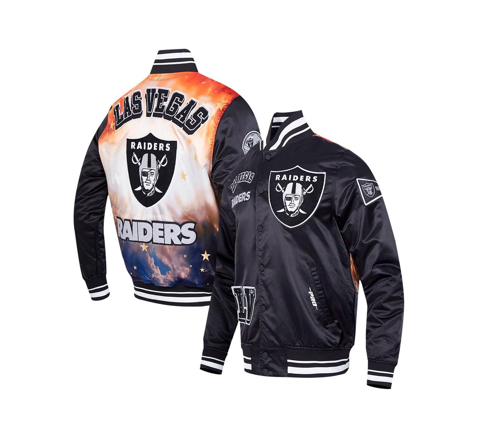 Мужская куртка Pro Standard Las Vegas Raiders Sublimated Satin Full-Snap черная
