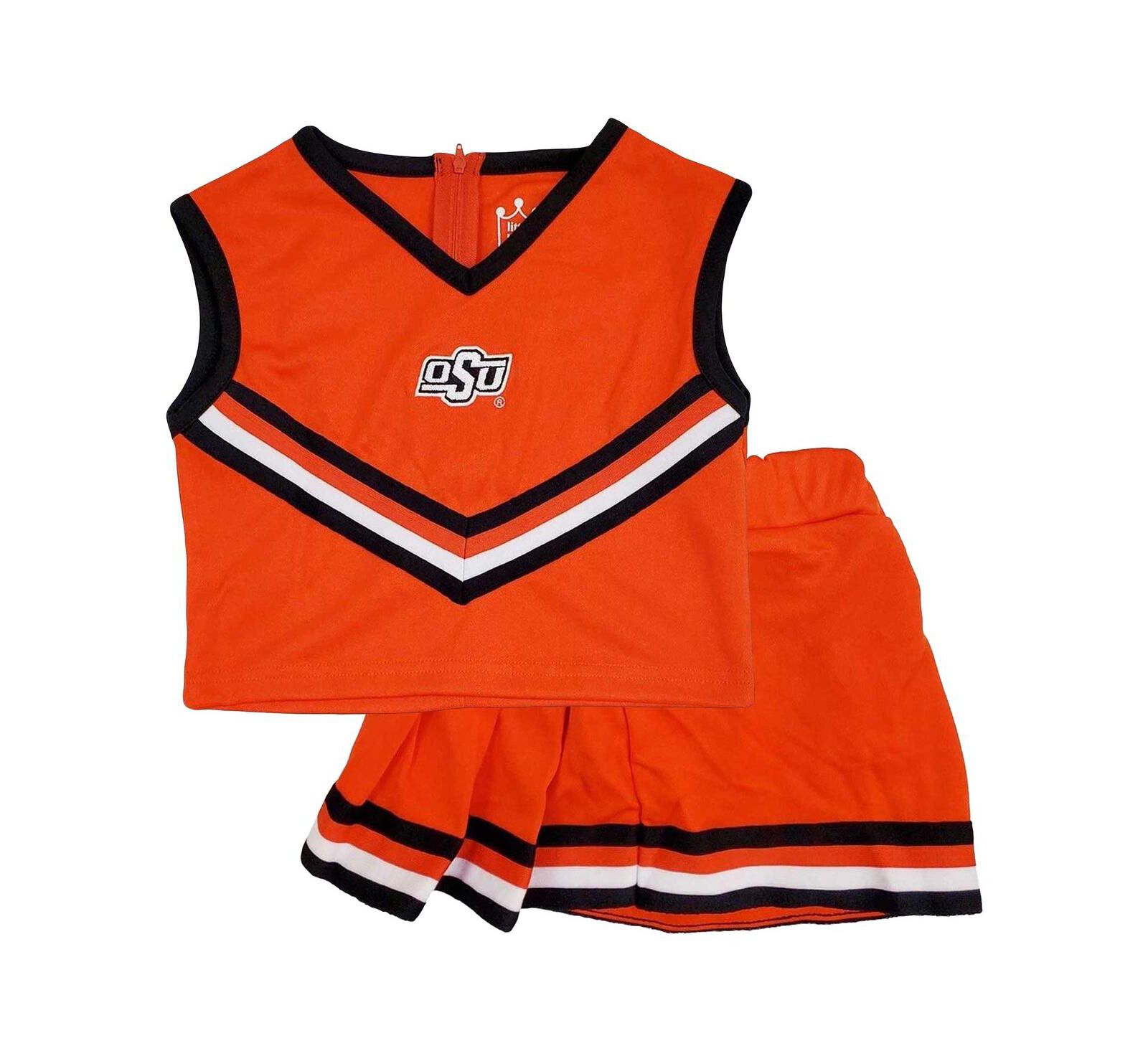 Комплект из 2 предметов Little King для девочек Orange Oklahoma State Cowboys Cheer Set