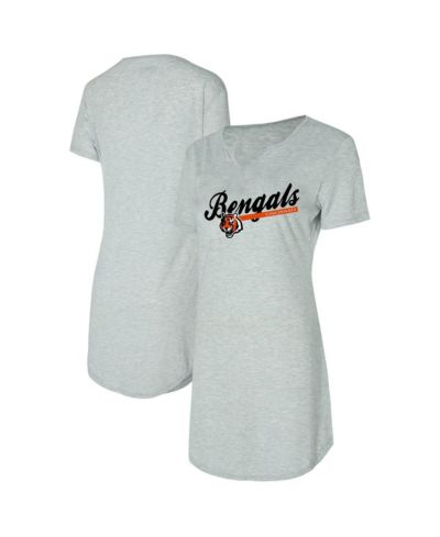 Ночная рубашка Concepts Sport Women's Gray Cincinnati Bengals Petition Knit