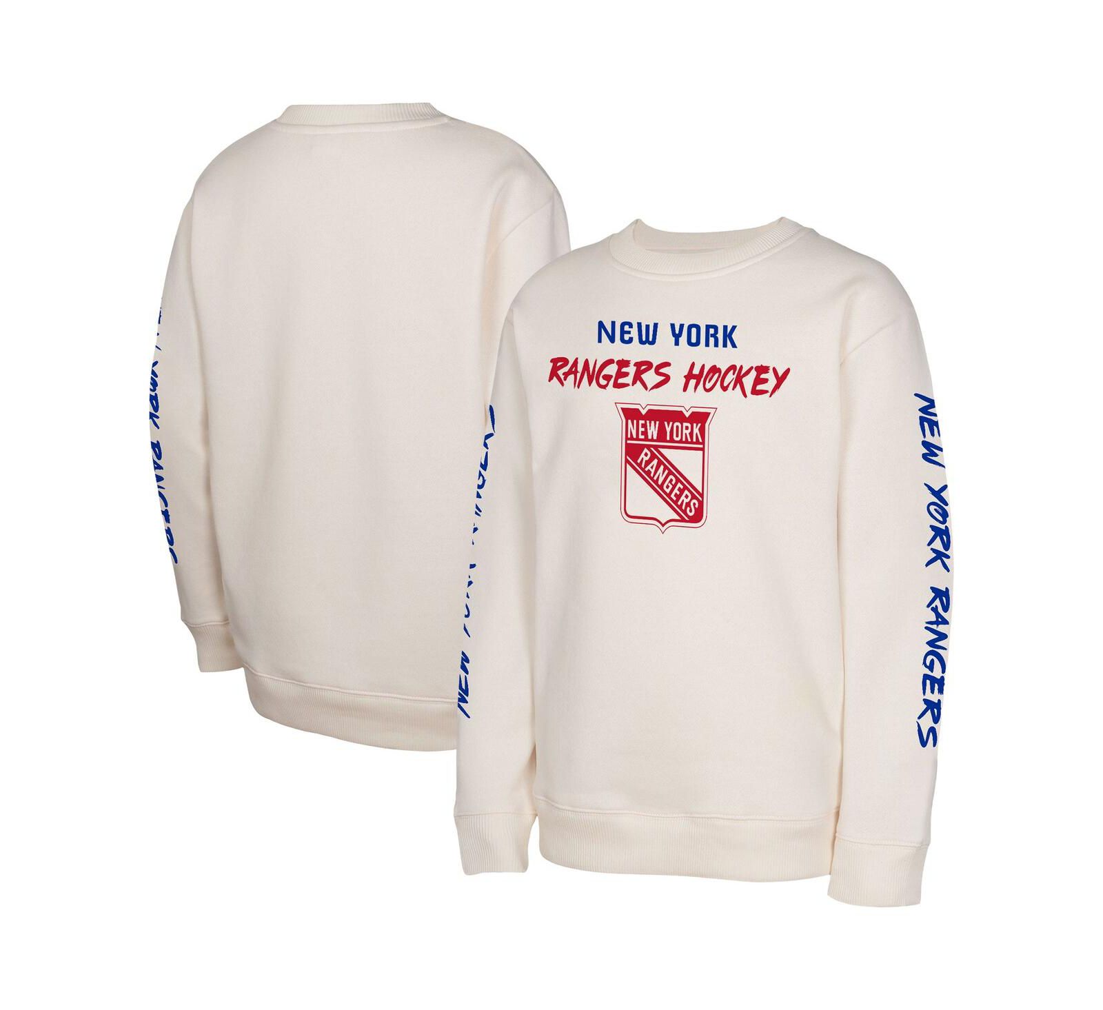 Outerstuff свитшот с капюшоном New York Rangers Star Power для мальчиков и девочек, кремовый