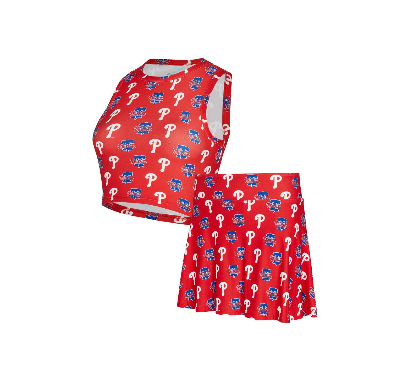 Concepts Sport Women's 2-Pieace Red Philadelphia Phillies Knit Tank Top and Skort Set