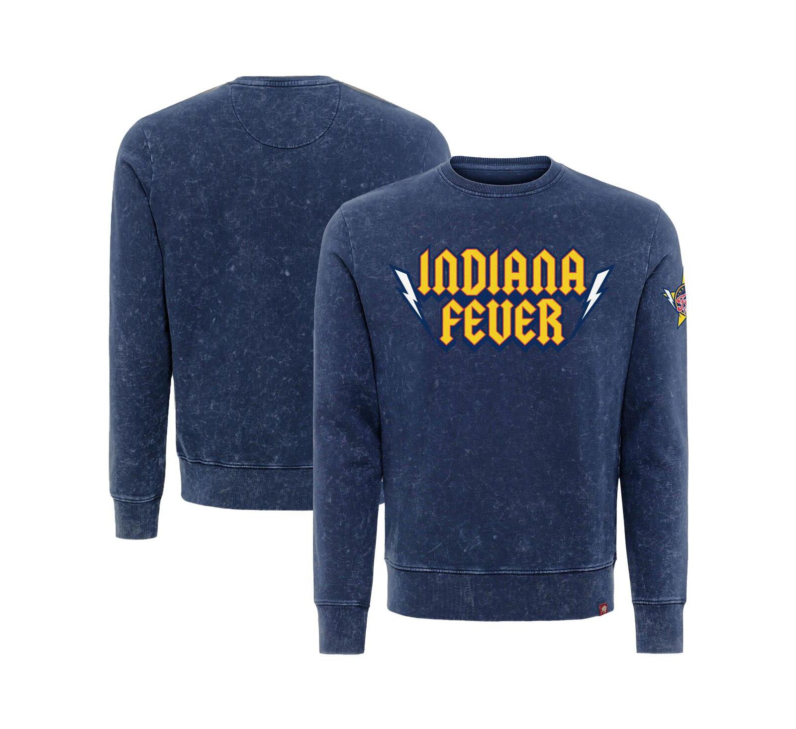 Sportiqe Мужской и Женский свитшот Navy Indiana Fever Rock Roll Collection Freddy Mineral Wash Pullover Sweatshirt