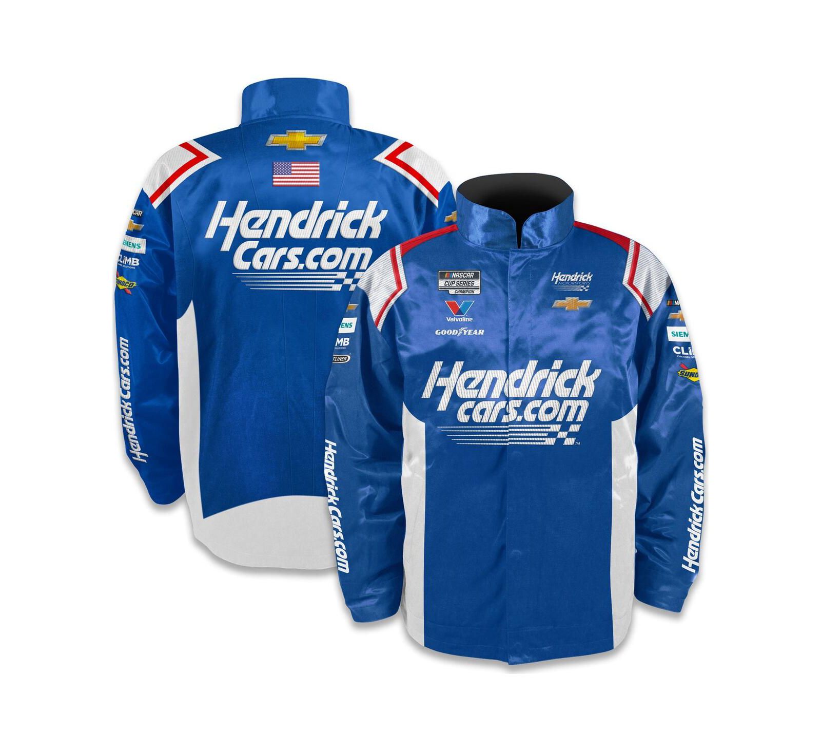 Мужская куртка Hendrick Motorsports Team Collection синяя нейлоновая куртка Kyle Larson Hendrickcars.com на кнопках