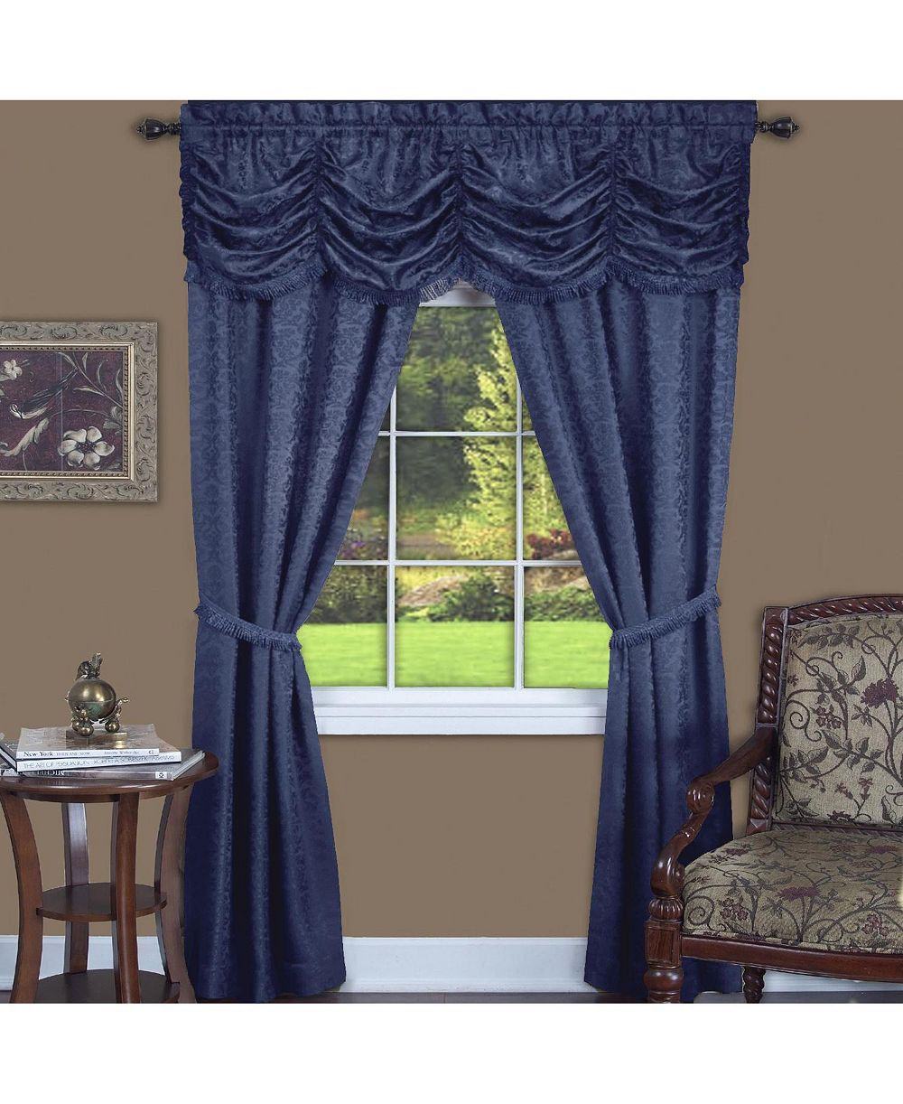 Шторы Kate Aurora Jacquard Damask с подхватами, 63 in. Long