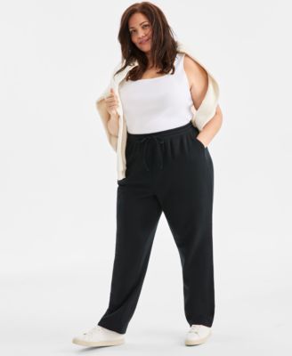 Женские флисовые брюки Plus Size Style & Co Mid Rise Drawstring-Waist