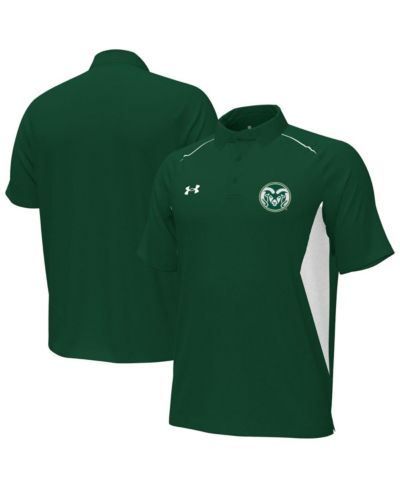 Мужская рубашка-поло Under Armour Green Colorado State Rams Sideline Title Performance