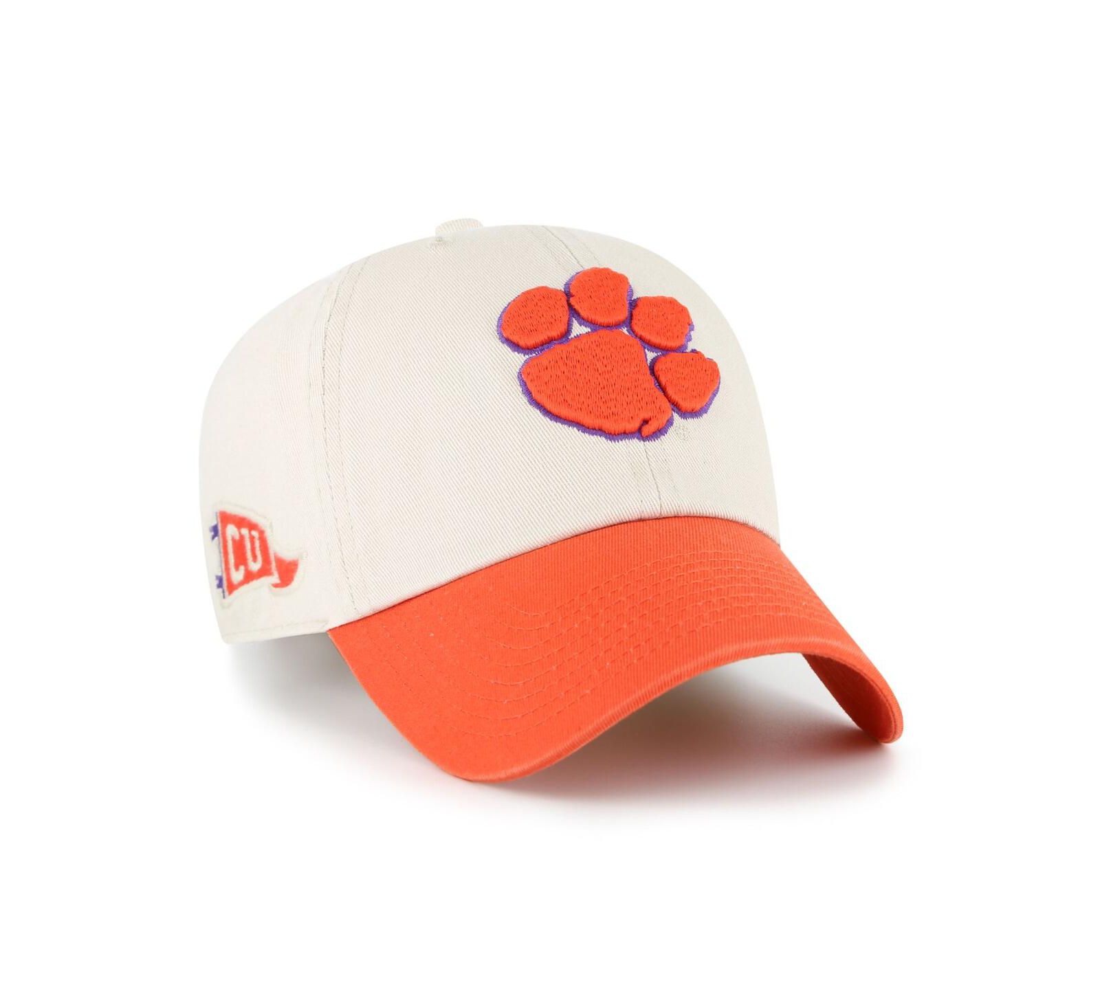 '47 Brand Мужская регулируемая кепка Clemson Tigers Grand Stand Clean Up кремового цвета
