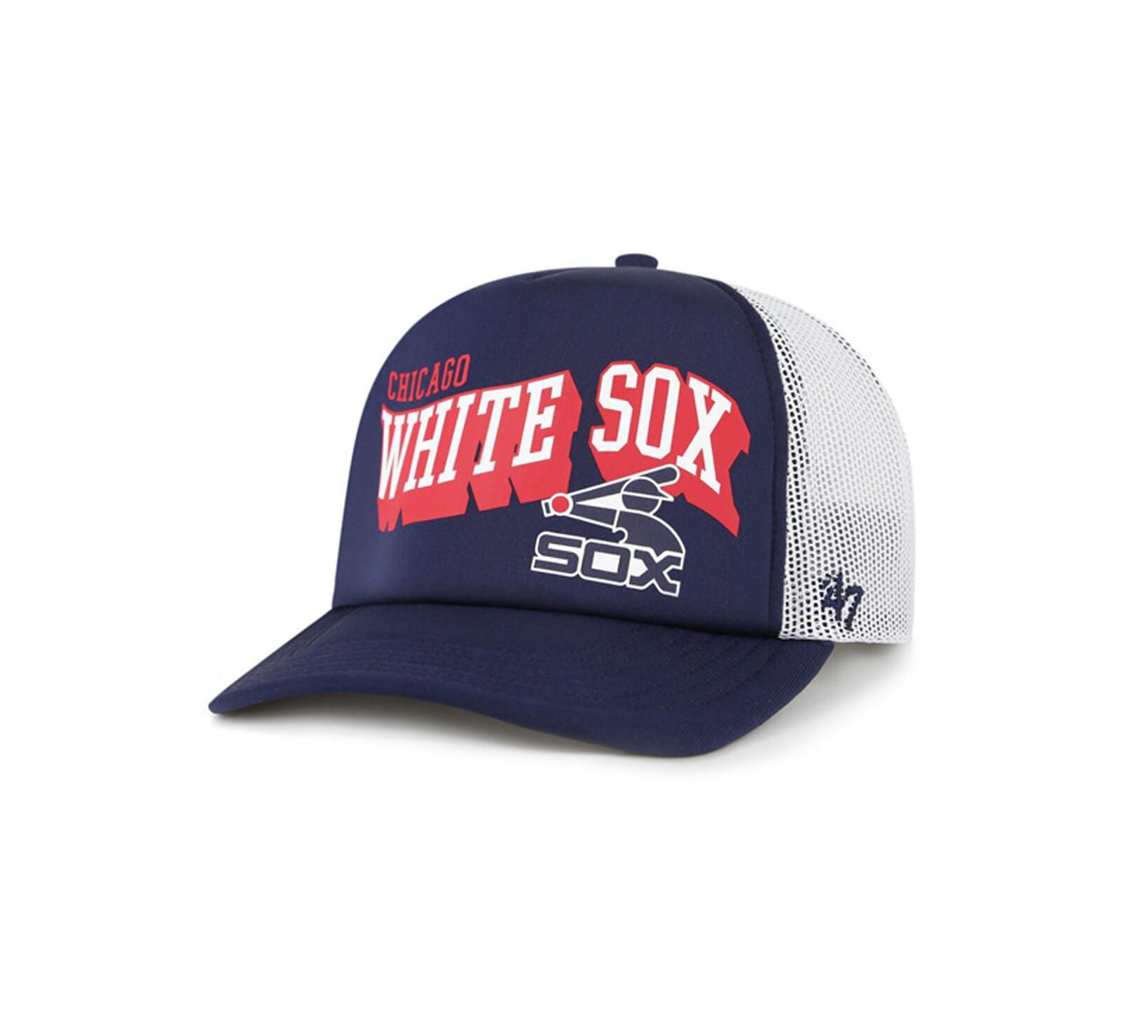 '47 Brand Men's Navy Chicago White Sox Meander Foam Trucker Snapback Hat