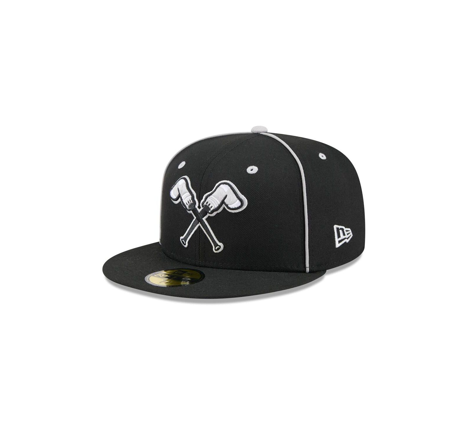 Мужская черная кепка New Era Montgomery Biscuits Theme Nights 59FIFTY Fitted