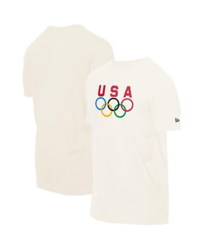 Мужская футболка New Era Cream Team USA 5 Rings Chrome
