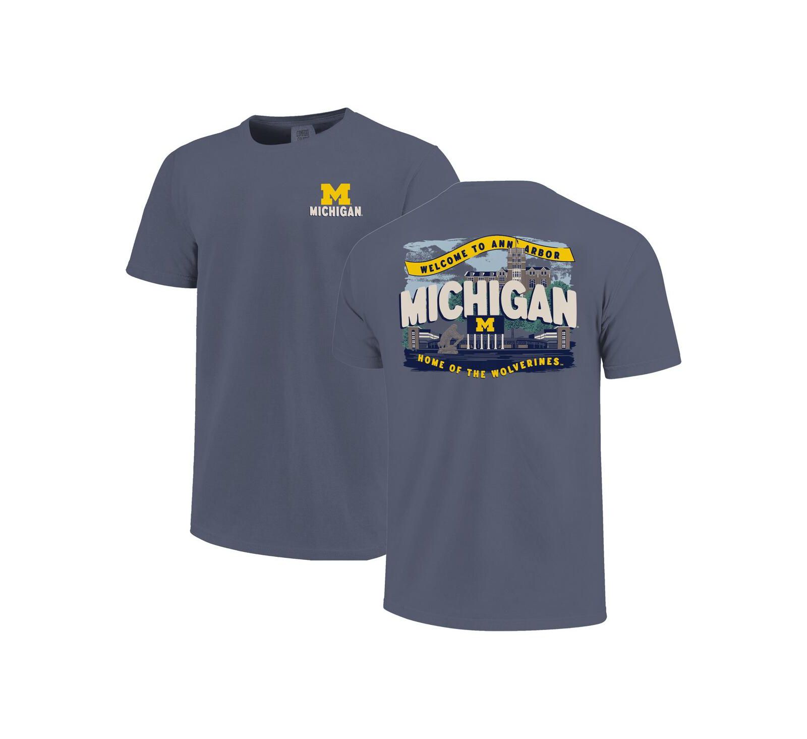 Футболка Image One Big Boys and Girls Navy Michigan Wolverines Local Campus Scene