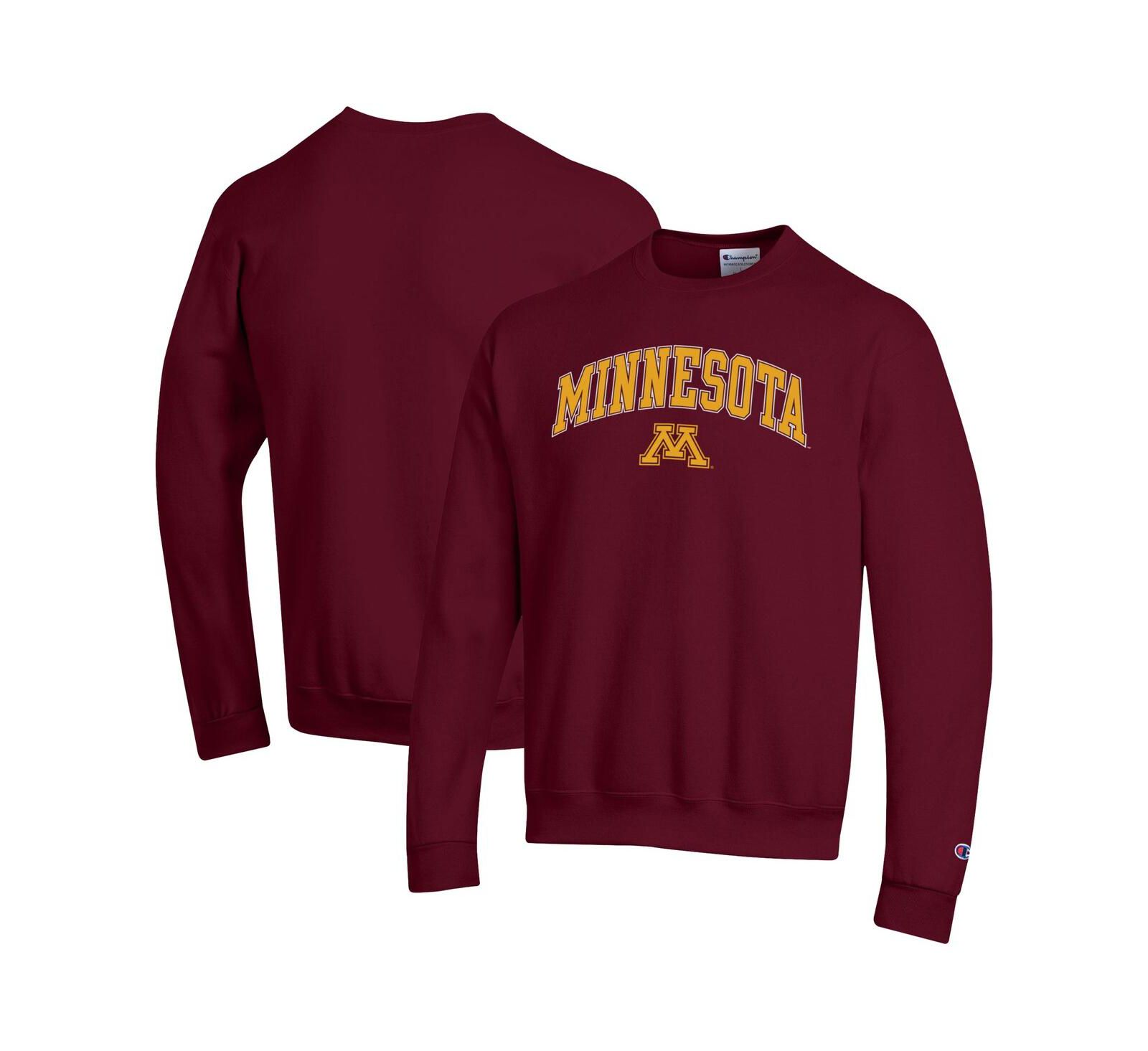 Champion Мужское свитшот-пуловер Minnesota Golden Gophers Arch Over Logo бордовое