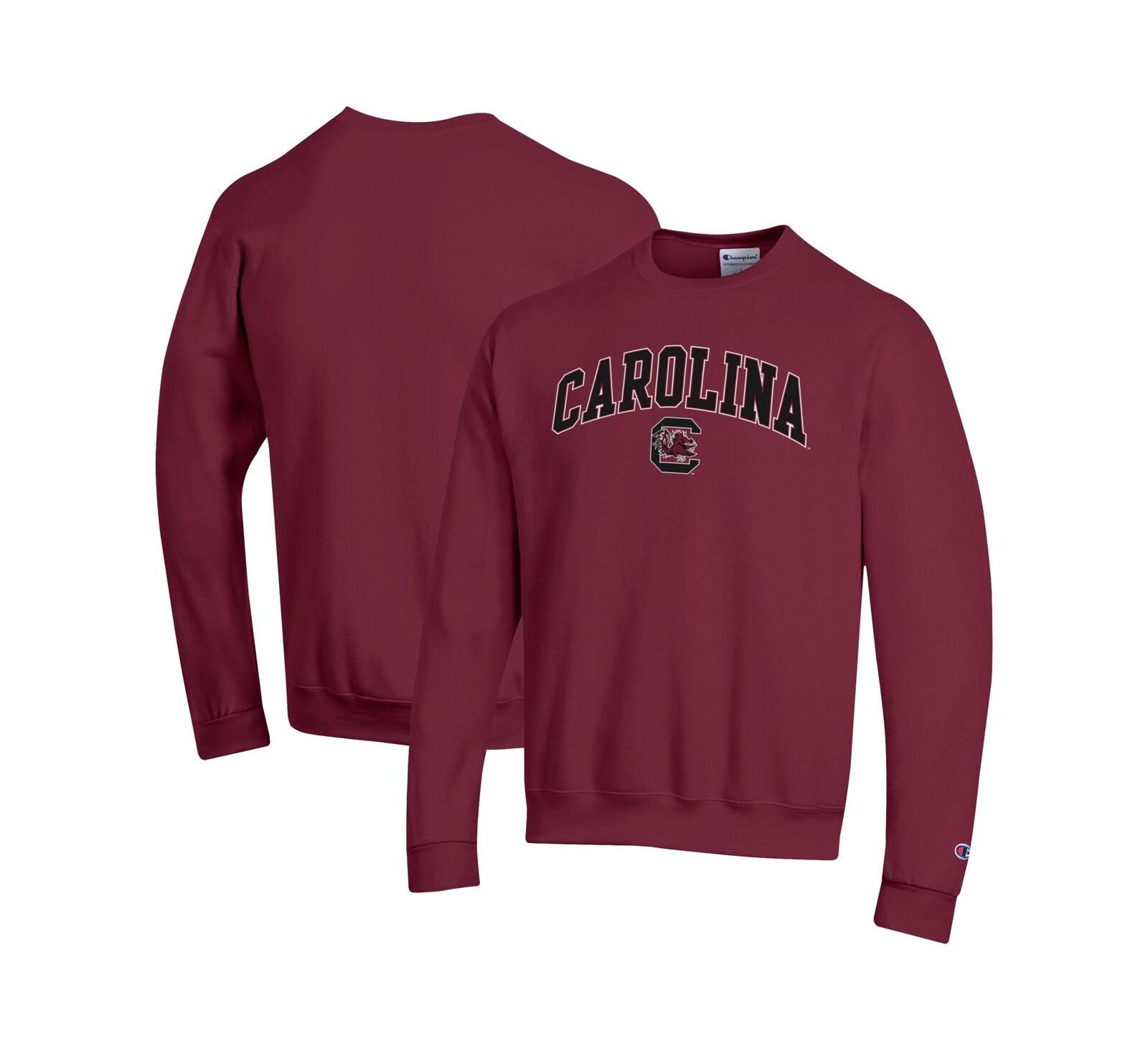 Champion Men's Garnet South Carolina Gamecocks Arch Over Logo Pullover Sweatshirt