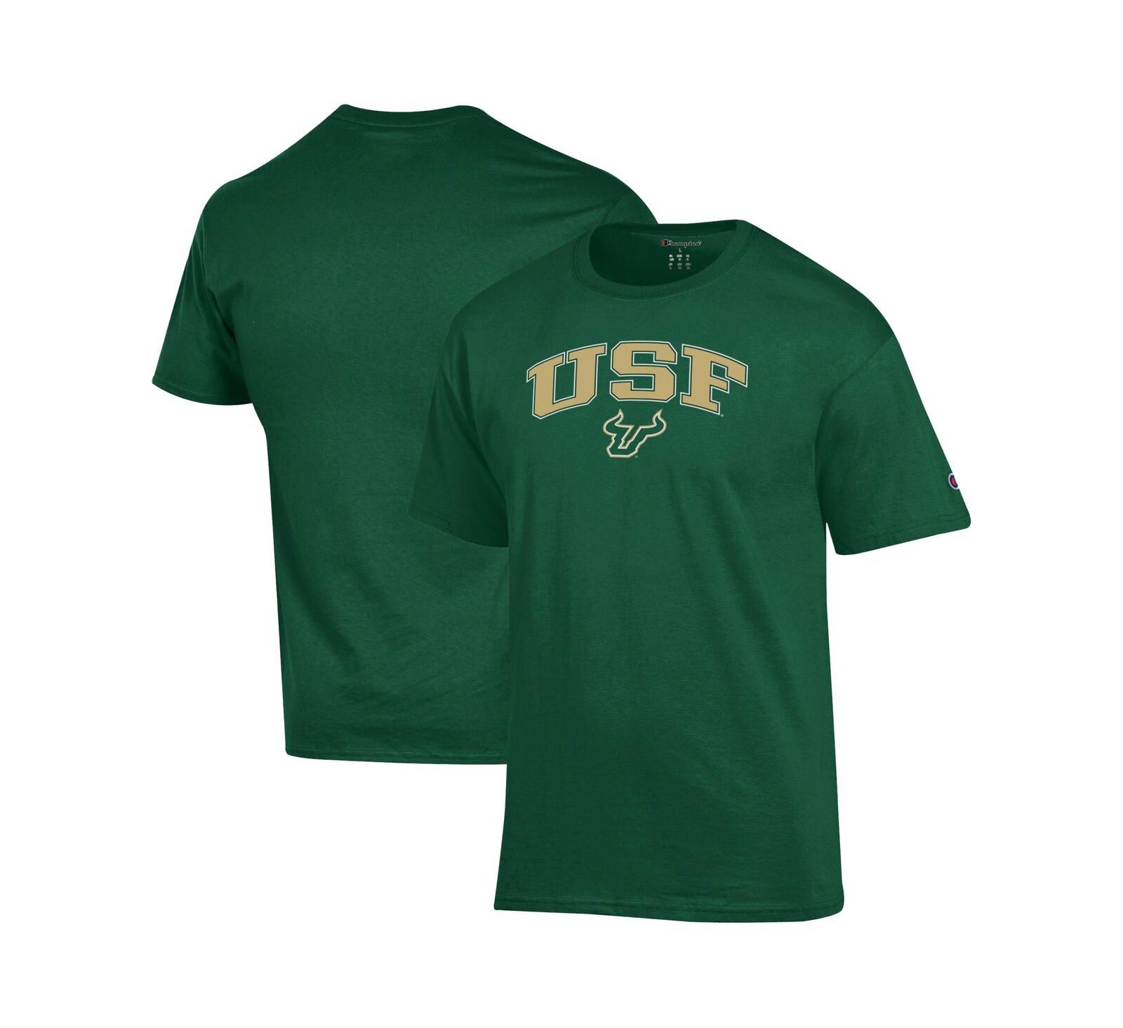 Мужская футболка Champion South Florida Bulls Arch Over Logo Green